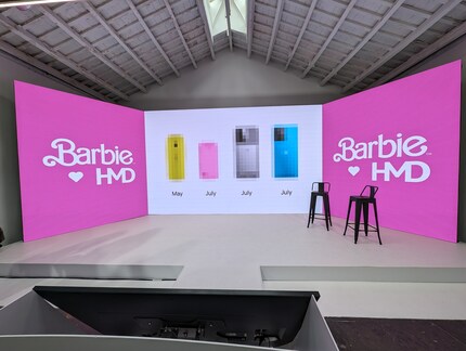 Vier neue Handys von HMD kommen in den nächsten Monaten, darunter im Juli ein Barbie-Phone in Rosa.