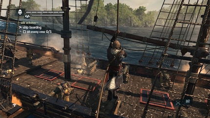 In Assassin’s Creed: Black Flag, I can swing over to the enemy ship on a rope and throw myself into hand-to-hand combat.