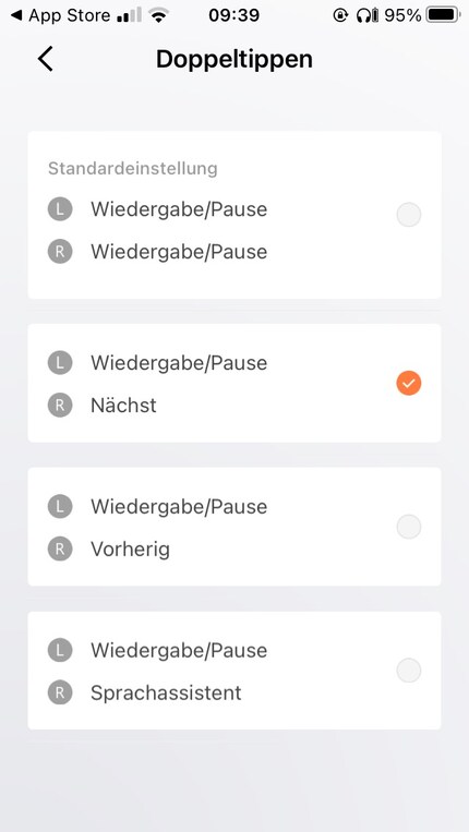 You can customise the touchpads according to your preferences.