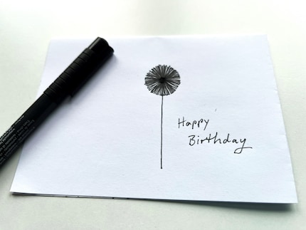 You can also use the technique on small greetings cards.