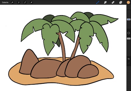 The basic colours are set. This is what the image looks like so far.
