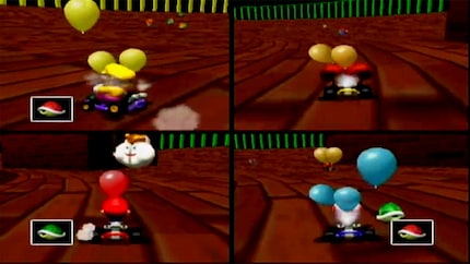 Battle Mode in Mario Kart 64, where I spent countless hours.