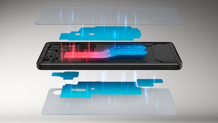 The vapour chamber cooling is intended to support the performance of the chip.