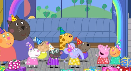 Emily Elefant bis Zoë Zebra: Am Geburtstag lässt sich Peppa von ihren Freunden feiern.