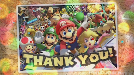 The final screen after playing through all the cups.