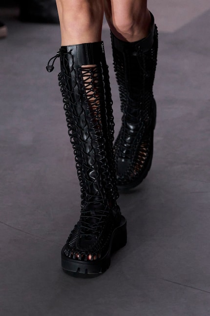 These braided shoes are the result of a collaboration between Noir Kei Ninomiya and Keen.