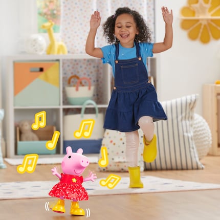 Dein Kind kann gemeinsam mit Peppa Pig tanzen.