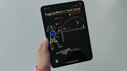 The calculator app can also do something with sketches.
