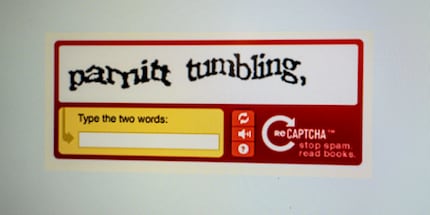 Früher bestand das Captcha nur aus unleserlichen Wörtern.