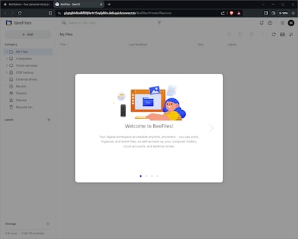 BeeFiles lässt sich intuitiv bedienen.