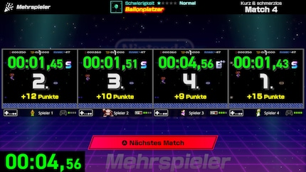 Multiplayer mit vier Spielern.