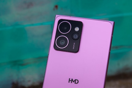 The HMD Skyline has three cameras and a flash on the back.