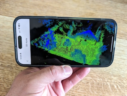 So sieht der Mähroboter dank Lidar-Augen die Welt.
