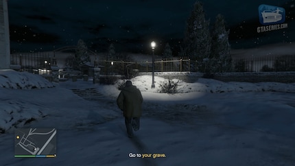 «Go to your grave» ist ein verdammt makabres und surreales Missionsziel.