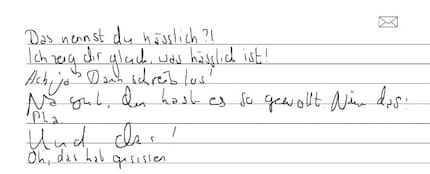 Ist das eine Handschrift oder sind das die Spuren eines beschwipsten Bücherwurms?