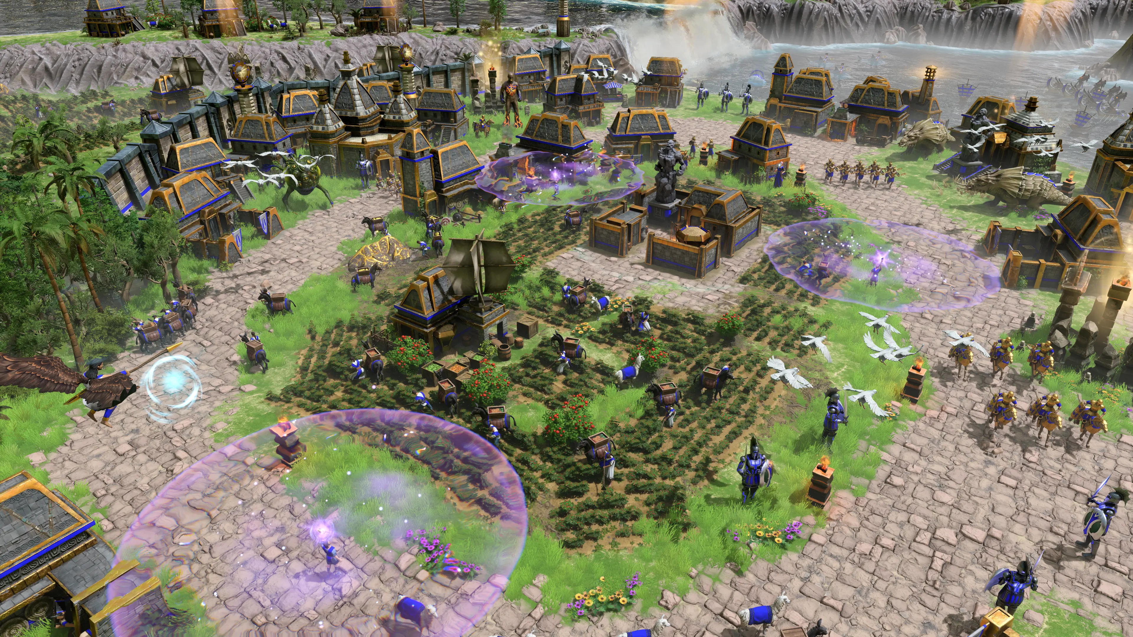 The Atlanteans gather faith by placing oracles (priests who emit purple pulses) at a great distance from each other. They also serve as scouts, but are vulnerable.