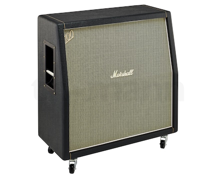 The 1960 Marshall speaker cabinet with four 12-inch speakers. Another classic.