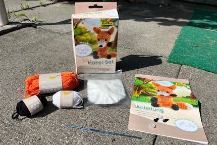 The set contains almost everything needed for the little crochet animal.