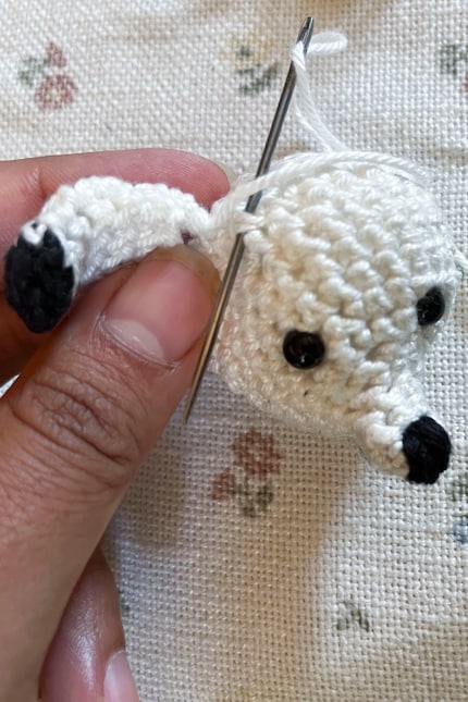 .... the ears sewn on.