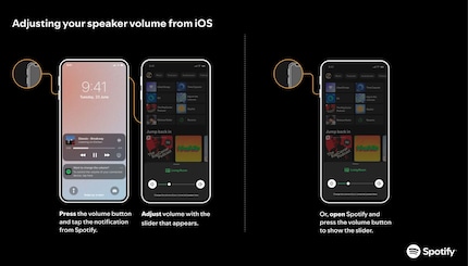 Neu musst du die App öffnen, um die Lautstärke über Spotify Connect zu ändern.
