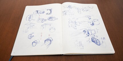 The beginnings of every tool: Daniel’s sketches.