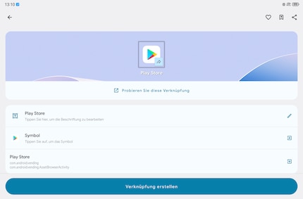Create the link for the Play Store.
