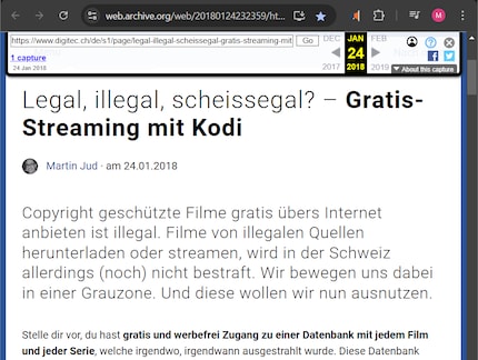 This article from 2018 on the topic of free streaming was deleted a few days after publication. It can still be accessed via archive.org and their Wayback Machine.
