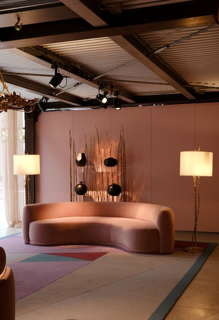 Round sofas such as this one from Nilufar’s gallery are suitable for one person as well as social gatherings.