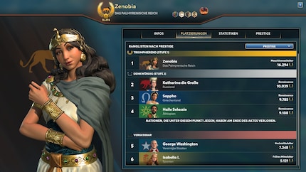 Things are going quite well in my first Ara go-around: Zenobia’s in first place. My arch-enemy Washington will soon be forgotten.