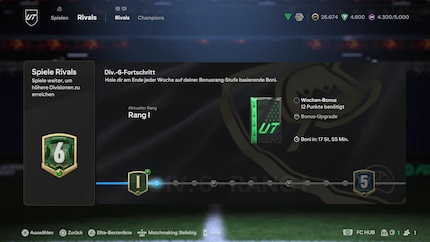 Aktuell dümpel ich noch in der sechsten Division. Vergangenes Jahr erreichte ich immerhin die dritte.