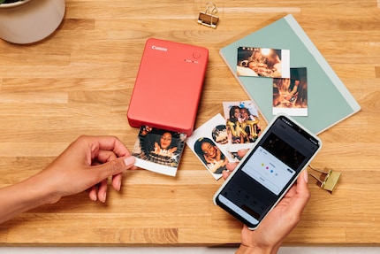 Use Canon's photo layout app to decorate your pictures before printing.