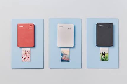 The Selphy printer is available in three colours.
