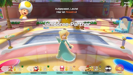 Nach ein paar Runden taucht irgendwo ein Jamboree-Charakter auf. Schnell da zu sein, lohnt sich.