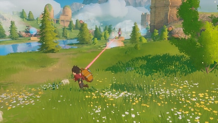 A laser tower took me to the finish line.