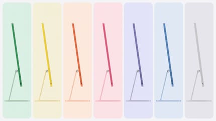 Die neuen Farbtöne des iMac.