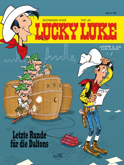Das Cover des 102. Abenteuers von Lucky Luke.