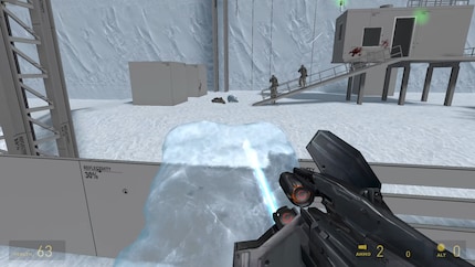 For Episode 3, Valve experimented with an Ice Gun.
