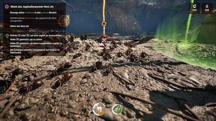 ... und dem Spiel bei mir auf der Playstation 5 (rechts).