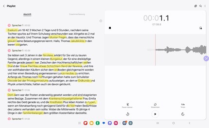 Gelb markiert sind jegliche Fehler der Transkription.