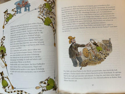 Das Buch hat niedliche Illustrationen.