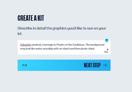 The first step is to enter a prompt for your desired design.