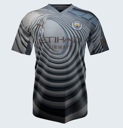 Not every prompt works as intended. This design hardly looks like the Etihad Stadium.