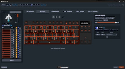 In der Software «GG» definiere ich unter anderem den Auslösepunkt.