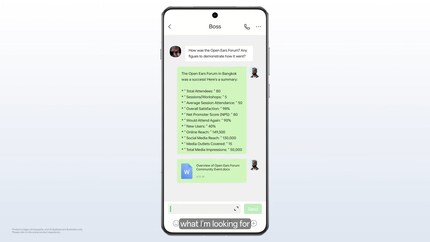 Die AI von Oneplus durchforstet deine Dokumente und fasst sie zusammen.