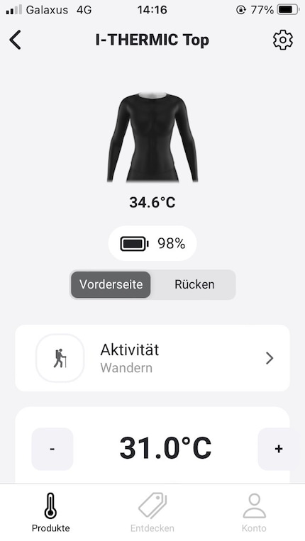 You can set the sport in advance on the app.