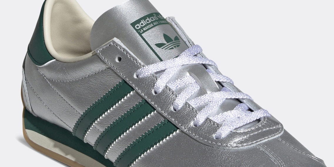 adidas gazelle silver green womens adidas Country OG Womens Lifestyle Shoes Silver White JQ5111 – Shoe Palace main image 1