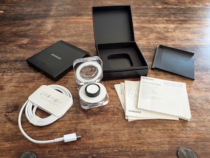 The Galaxy Ring after unboxing.