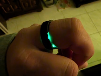 The sensors light up and are clearly visible from the outside, which can be annoying at night.