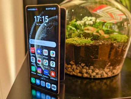 The outer display is half the size of the inner display.