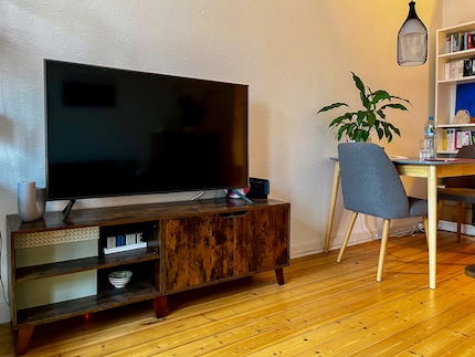 The TV bench was my first piece from Vasagle. Note the Yoshi egg in the background, snuggled up to the Switch.